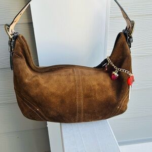 🍫✨ Beautiful Chocolate Suede Hobo — Vintage Coach